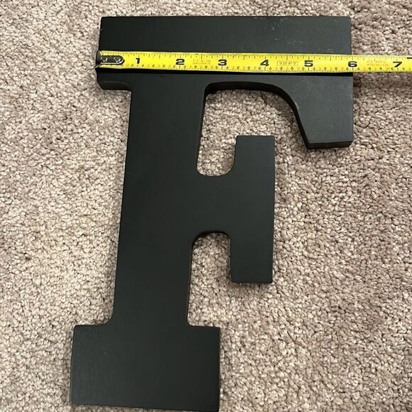 9” Black Block Hanging Capital Letters “FCUS” for Classroom Use with Wall Clock - Picture 9 of 15